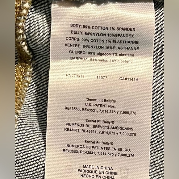 Luxe Essentials Denim Cropped Distressed Maternity Jeans NWT Sz 30 - Picture 6 of 6